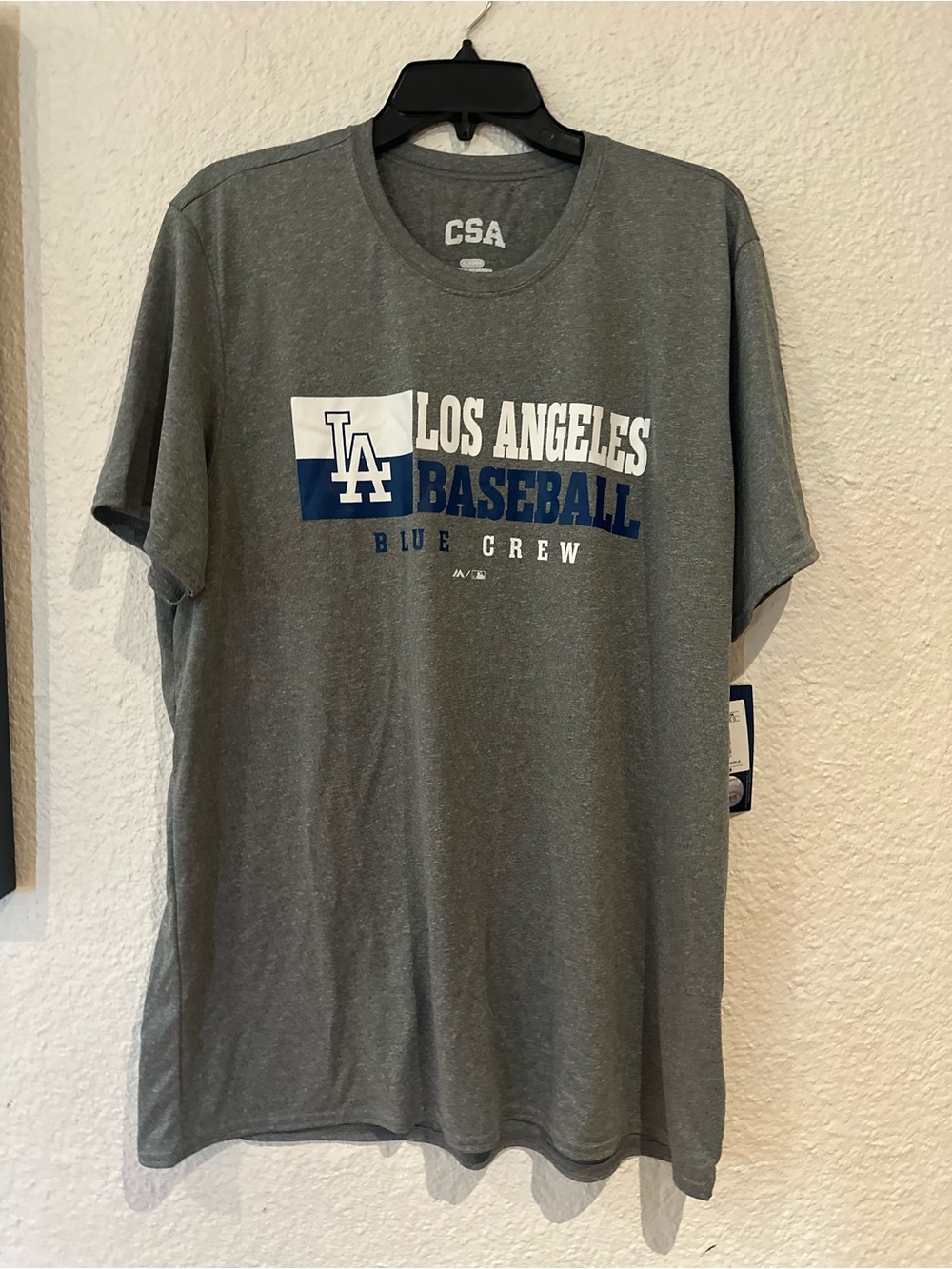 Los Angeles Baseball Crewneck Tee wrinkly - Gray